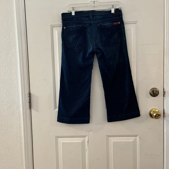 7 For All Man Kind Woman's Dojo Summer Denim Capri - Picture 5 of 8